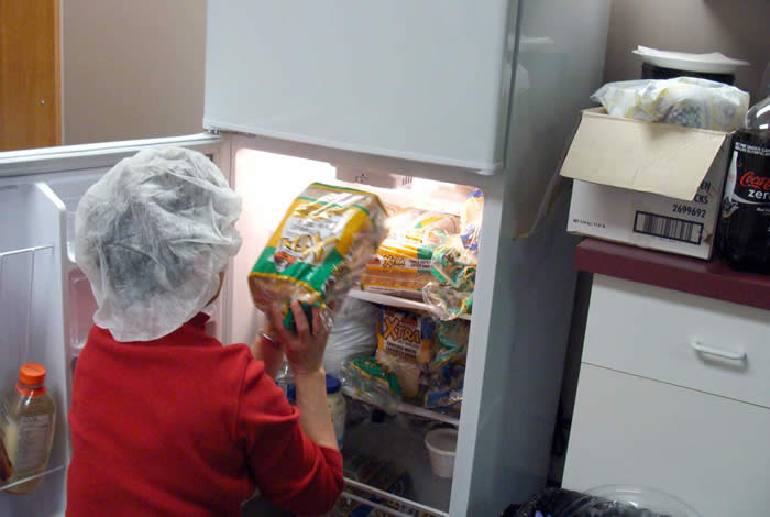 A union member helps out at Hope Cottage