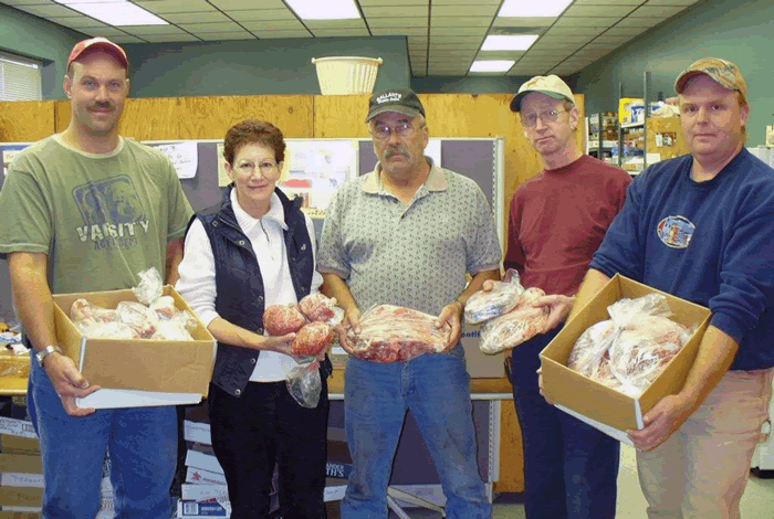 Photo of the delivery of the dressed and packaged beef to an area food bank by our Nappan Local members