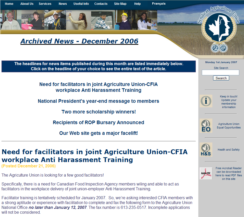Web site page view